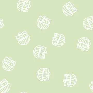 Currency selection line vector seamless pattern イラスト素材