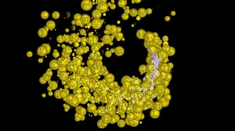 Currency star big with alpha Video stock 10787546