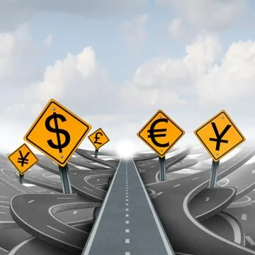 Currency Strategy Solution Path Stock Illustration