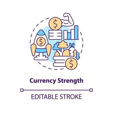 Currency strength concept icon イラスト素材