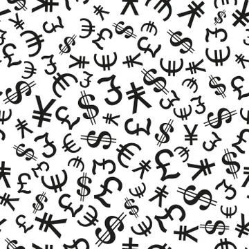 Currency Symbol Seamless pattern Stock Illustration