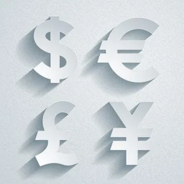 Currency symbols Stock Illustration