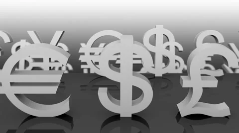Currency Symbols.Seamless loop Stock Footage 46524525