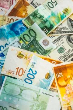 Currency on the table. Stock Photos