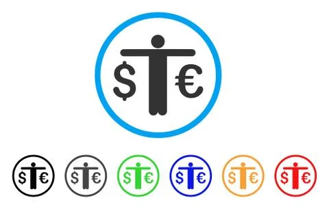 Currency Trader Rounded Icon Stockillustratie