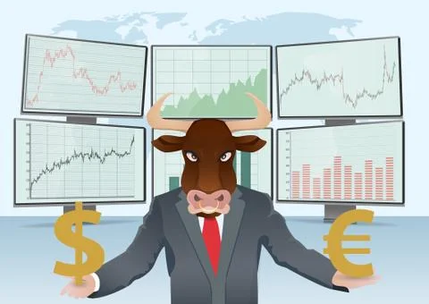 Currency trading concept. Stock Illustration