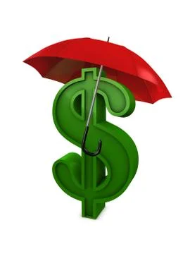 Currency umbrella Stock Illustration