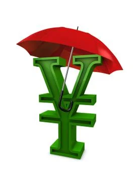 Currency umbrella Ilustración de archivo