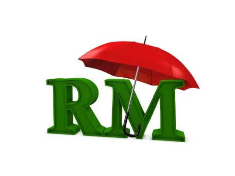 Currency umbrella Illustrazione stock