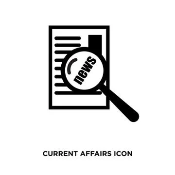 Current affairs icon, flat vector sign isolated on green background. Simple v Stock Illustration