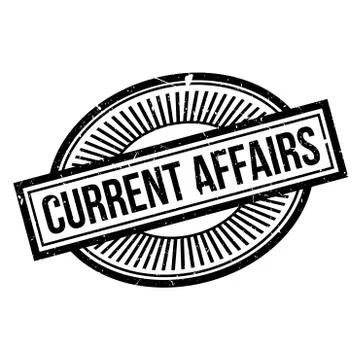 Current Affairs rubber stamp Stock Illustration