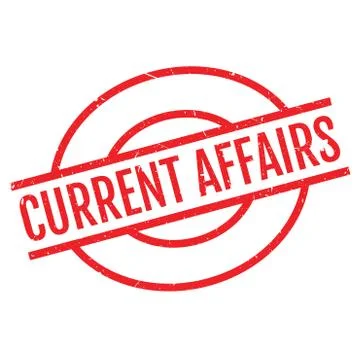 Current Affairs rubber stamp Stock Illustration