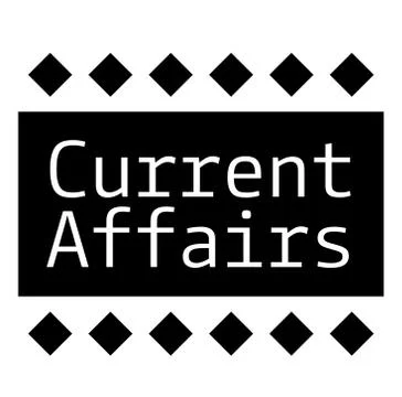 CURRENT AFFAIRS stamp on white background Stock Illustration