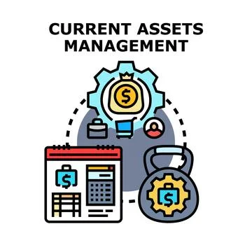 Current assets management financial planning process Stockillustratie