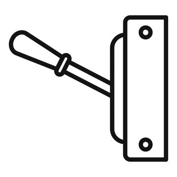 Current breaker icon outline vector. Circuit box Stock Illustration