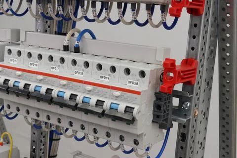 Current circuit breakers. Stock Photos