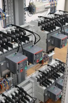 Current circuit breakers. Stock Photos