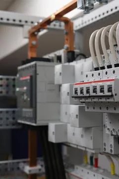 Current circuit breakers. Stock Photos