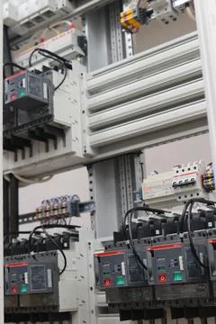Current circuit breakers. Stock Photos