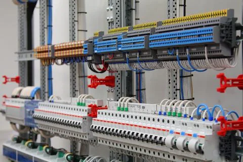 Current circuit breakers. Stock Photos