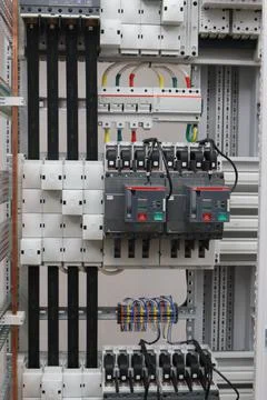 Current circuit breakers. Stock Photos