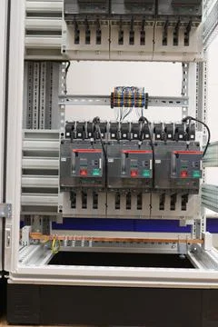 Current circuit breakers. Stock Photos