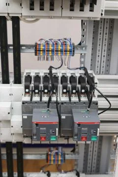 Current circuit breakers. Stock Photos