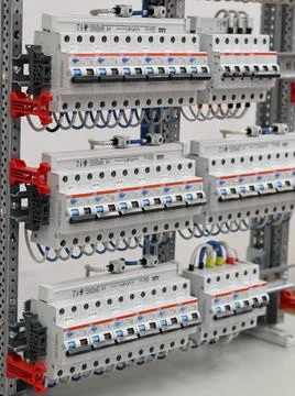 Current circuit breakers. Stock Photos