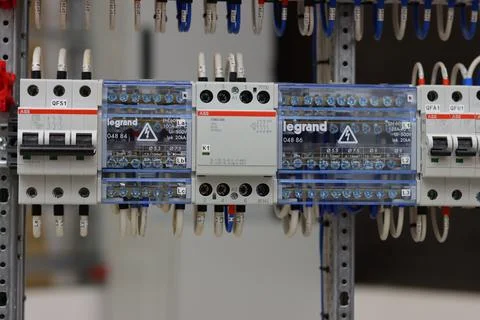 Current circuit breakers. Stock Photos