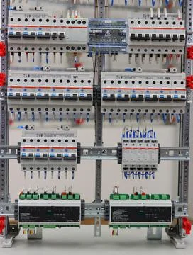 Current circuit breakers. Stock Photos