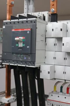 Current circuit breakers. Stock Photos
