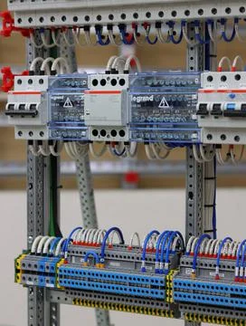 Current circuit breakers. Stock Photos