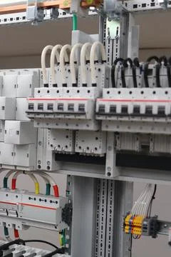 Current circuit breakers. Stock Photos