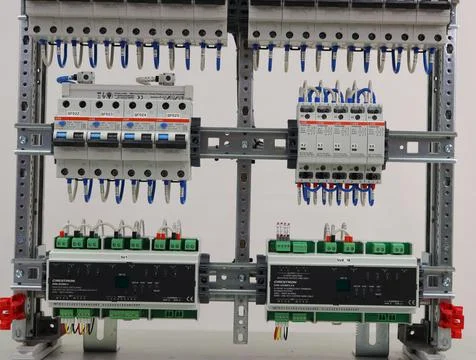 Current circuit breakers. Stock Photos