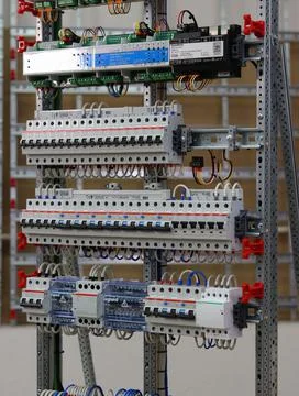 Current circuit breakers. Stock Photos