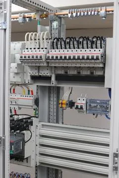 Current circuit breakers. Stock Photos