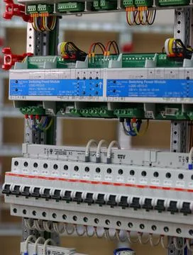 Current circuit breakers. Stock Photos