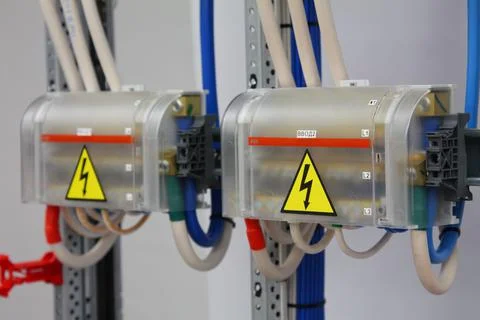 Current circuit breakers. Stock Photos