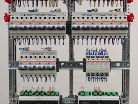 Current circuit breakers. Stock Photos