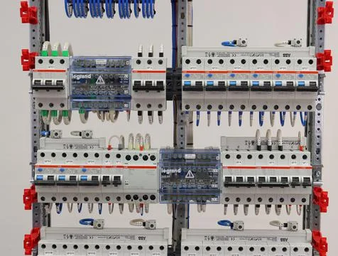 Current circuit breakers. Stock Photos