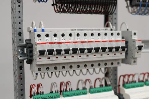 Current circuit breakers. Stock Photos