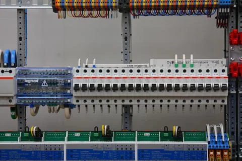 Current circuit breakers. Stock Photos