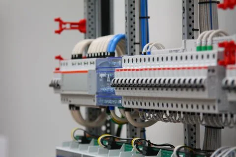 Current circuit breakers. Stock Photos