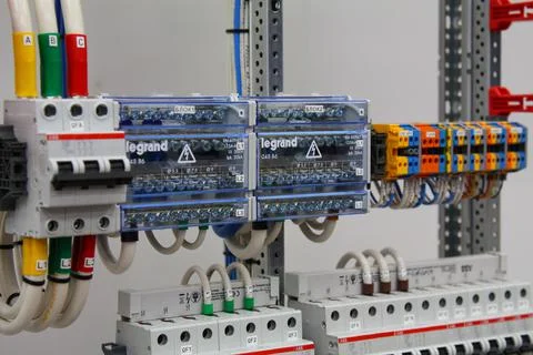 Current circuit breakers. Stock Photos