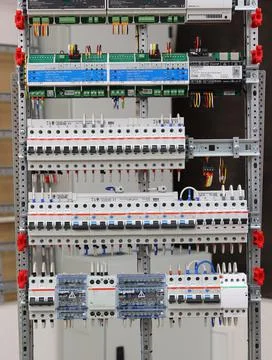 Current circuit breakers. Stock Photos