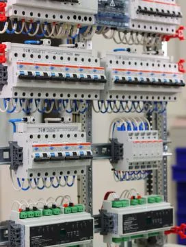 Current circuit breakers. Stock Photos