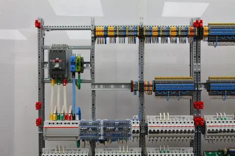 Current circuit breakers. Stock Photos
