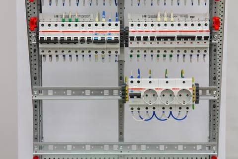 Current circuit breakers. Stock Photos