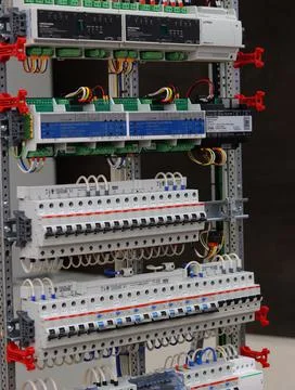 Current circuit breakers. Stock Photos