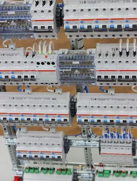 Current circuit breakers. Stock Photos